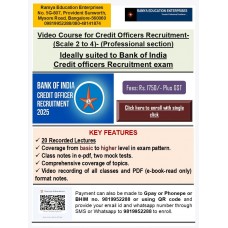 Video Course-Credit officers recruitment (Bank of India)