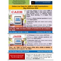 JAIIB Online Live classes (May 2024 exams)