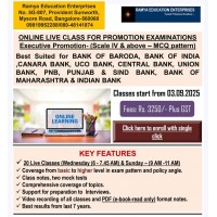 Executive Promotion - Online classes (Scale IV and above)-Starts from 3rd sep 2025