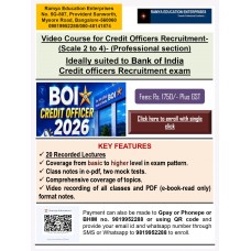 Video Course-Credit officers recruitment (Bank of India)